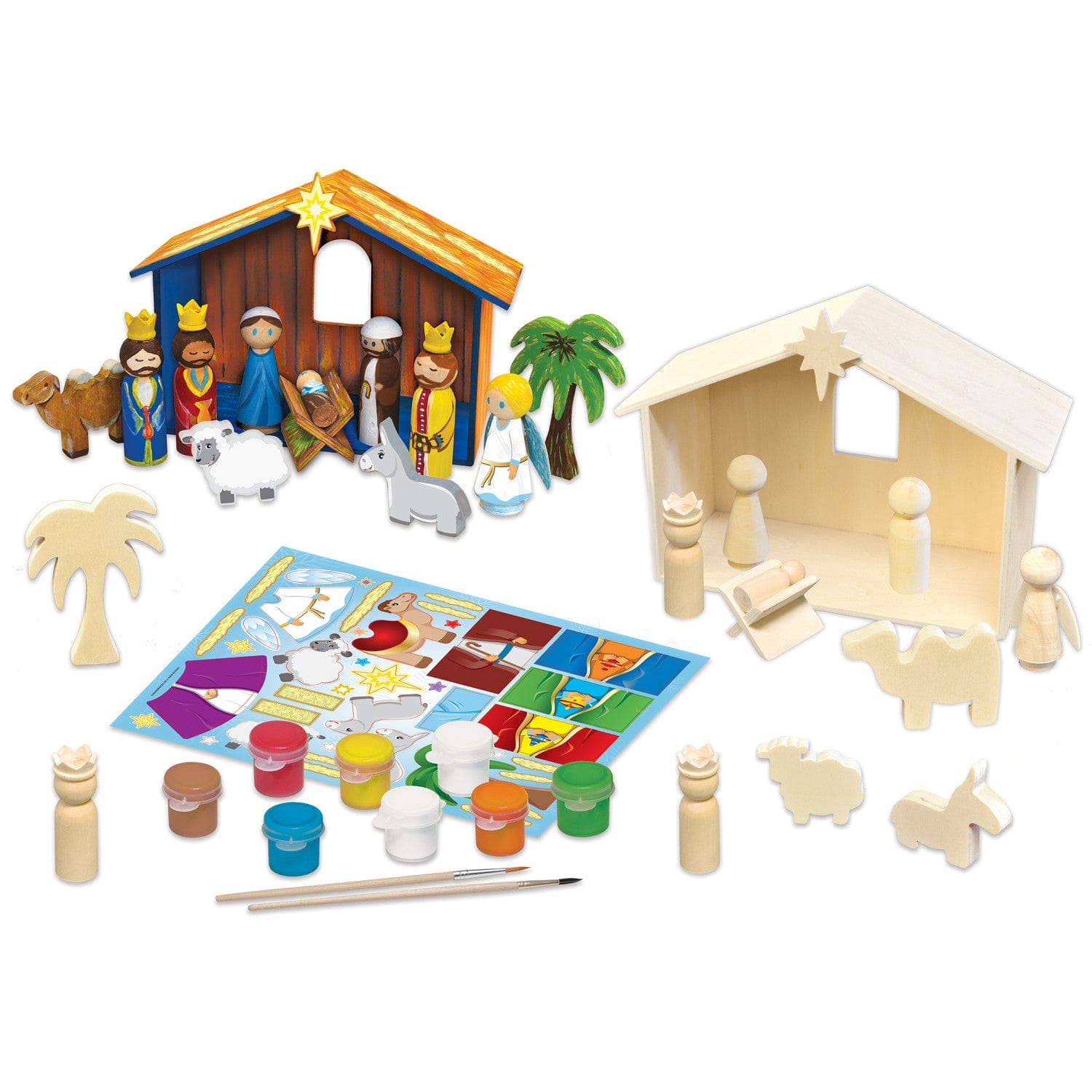 Nativity Scene - Holiday Wood Paint Set