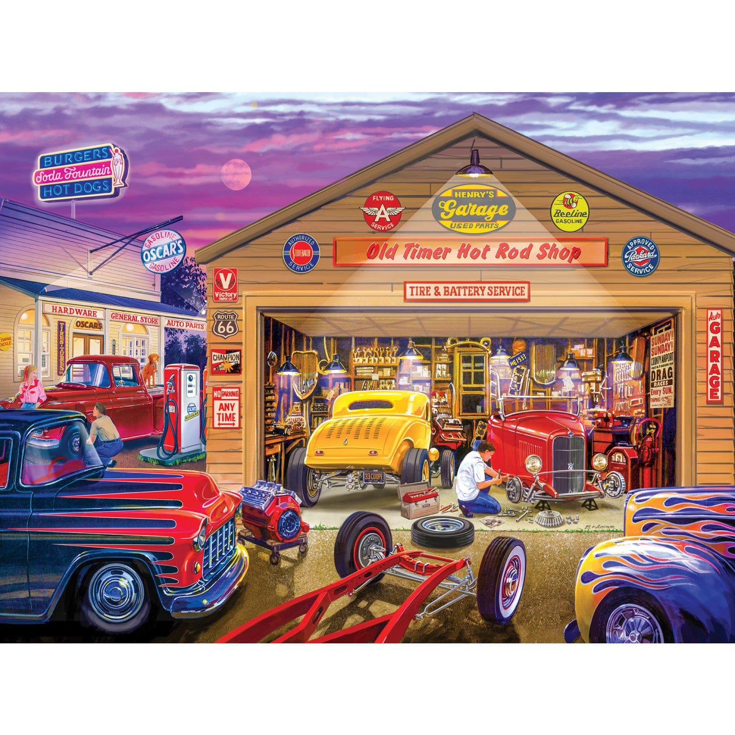 Wheels - Old Timer's Hot Rods 750 Piece Puzzle
